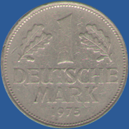 1 марка ФРГ 1975 года