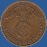 2 пфеннига Германии 1937 года