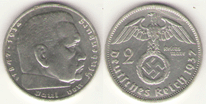 2 марки Германии 1937 года